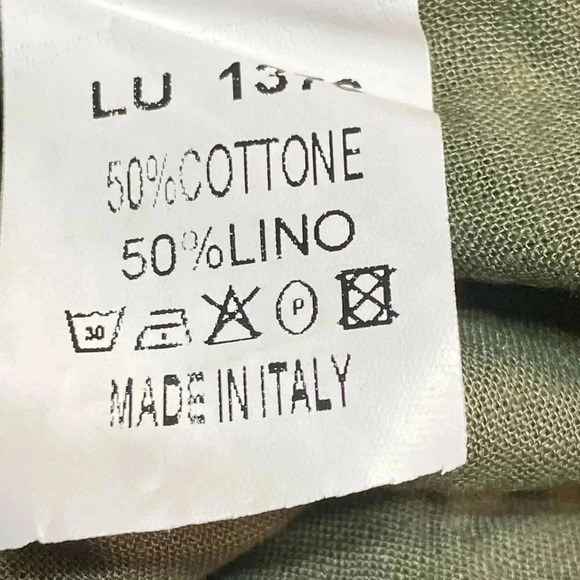 New Collection green & tan linen dress size MEDIUM - Picture 15 of 15